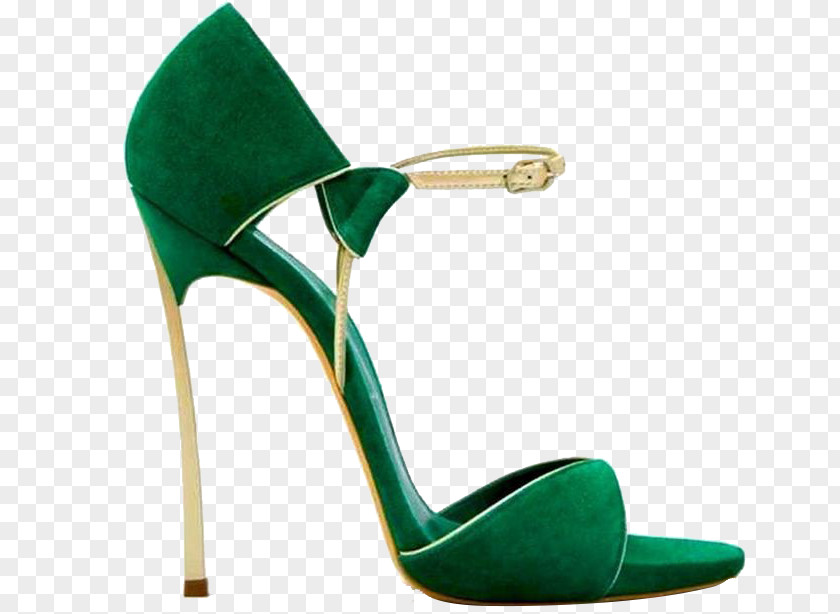 Green Fine With High Heels Court Shoe High-heeled Footwear Sandal PNG