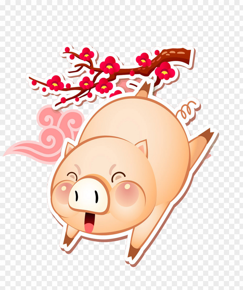 Happy Piggy Domestic Pig Piggy! Wallpaper PNG
