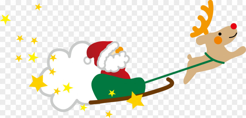 Santa Claus Christmas Day Reindeer Card And Holiday Season PNG