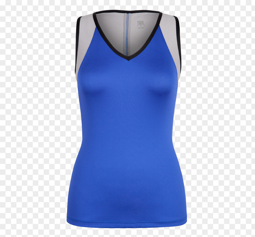 Shirt Sleeveless Cobalt Blue Shoulder Outerwear PNG