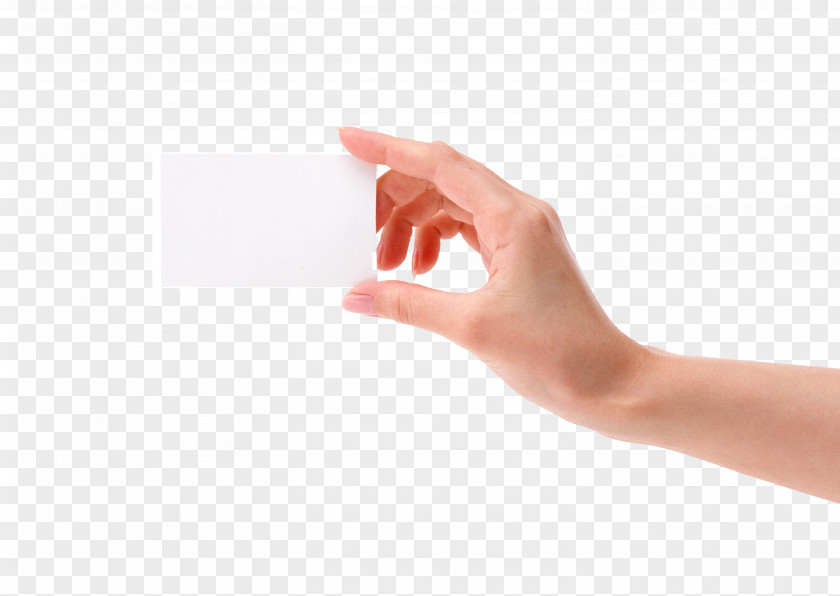 The White Business Card Hand Thumb Gesture Finger Advertising PNG