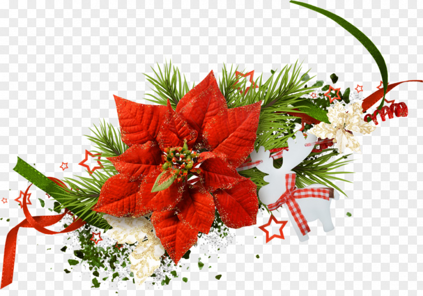 Tube Flower Bouquet Christmas Decoration Santa Claus PNG