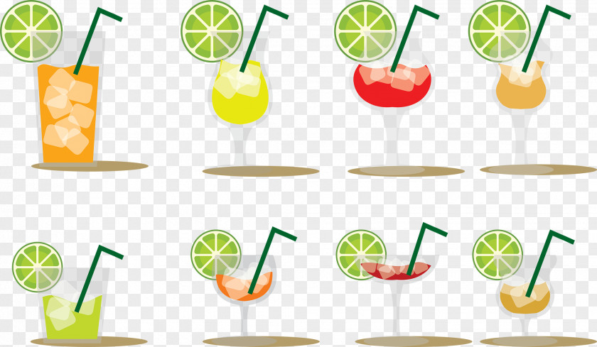 Lovely Cocktail Drinks Vector Material Garnish Wine Non-alcoholic Drink PNG
