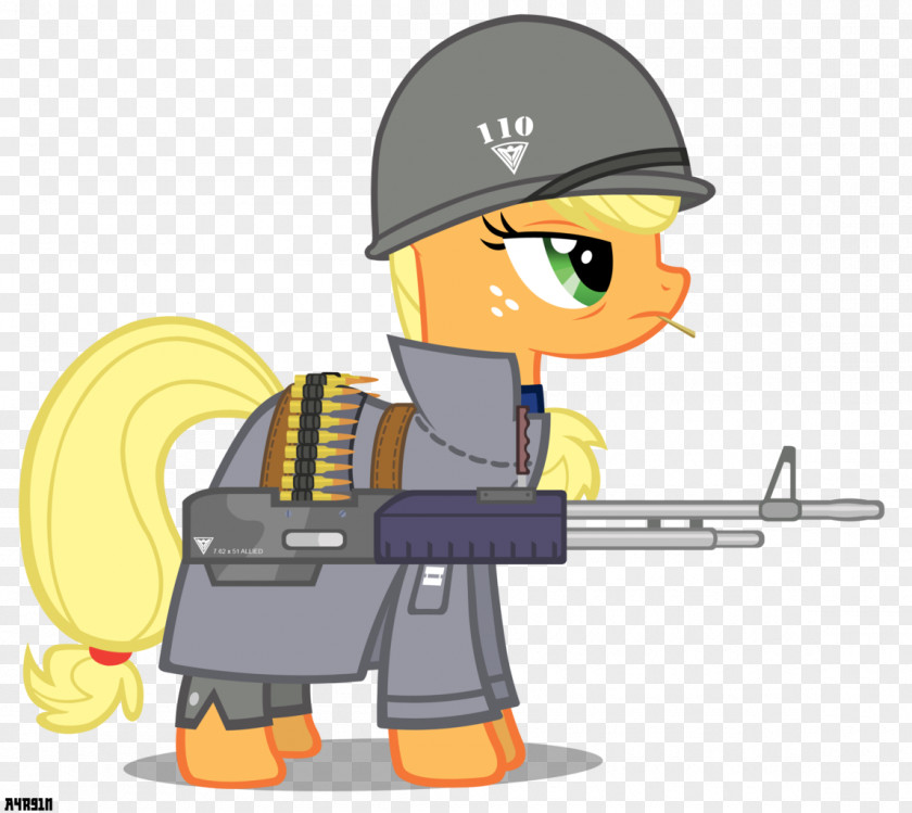 Machine Gun Applejack Pony Equestria DeviantArt PNG