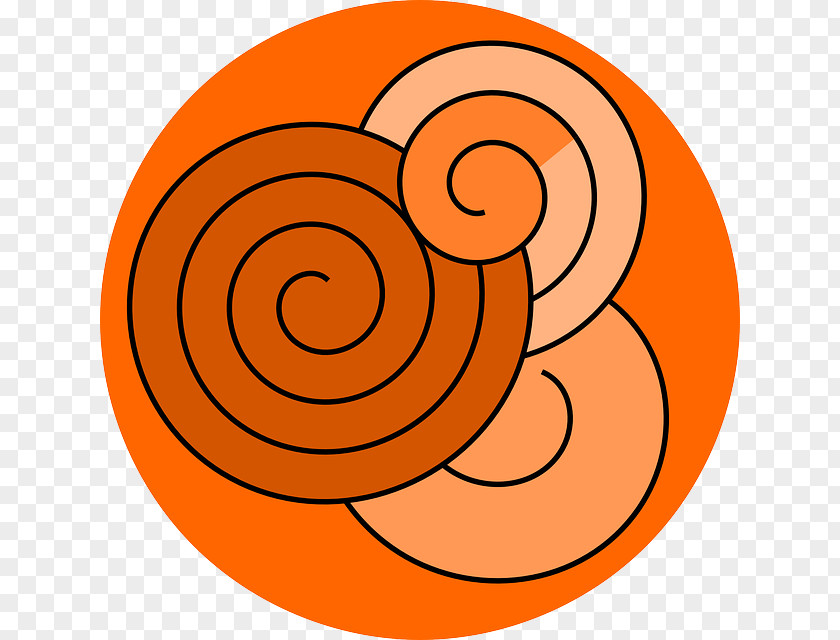 Red Geometric Spiral Clip Art PNG