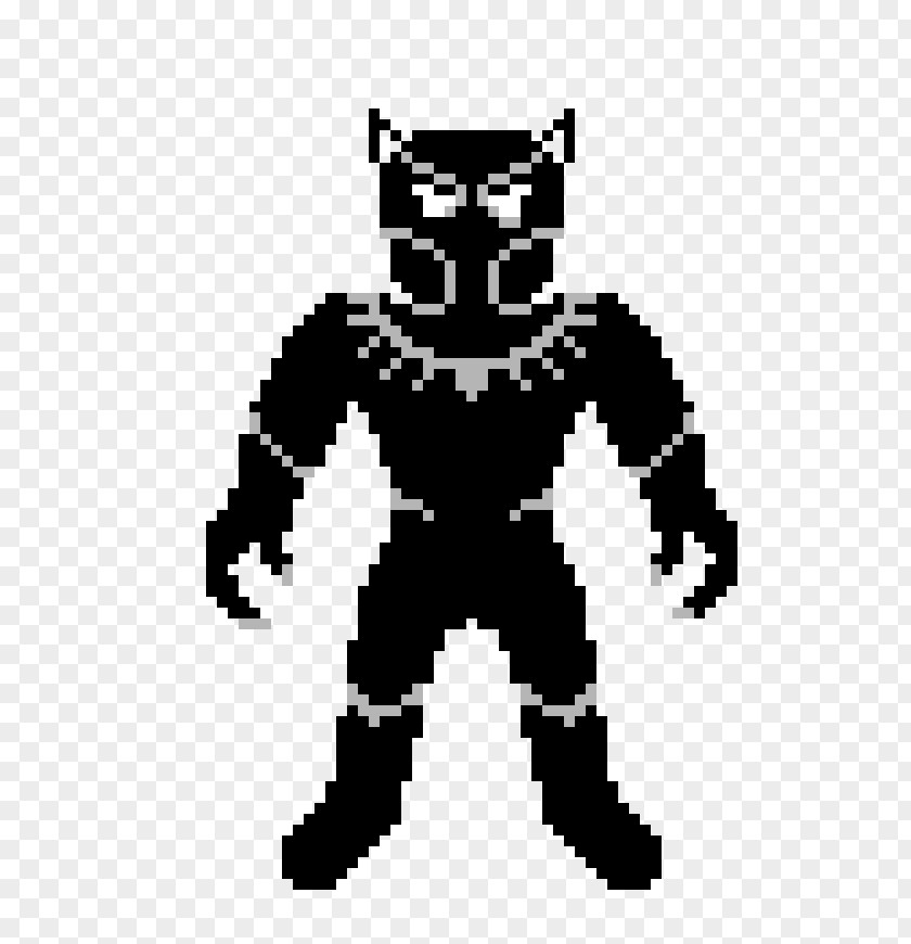 Black Panther Pixel Art PNG