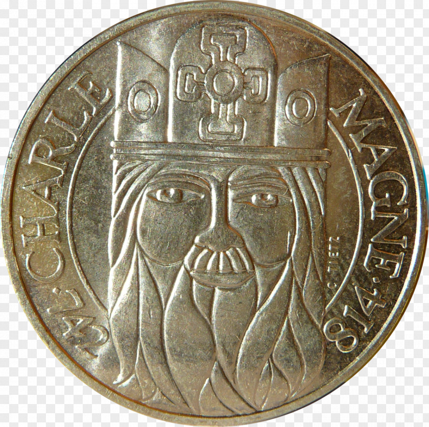 Coin Pièce De 100 Francs Charlemagne France French Franc 50 Hercule PNG