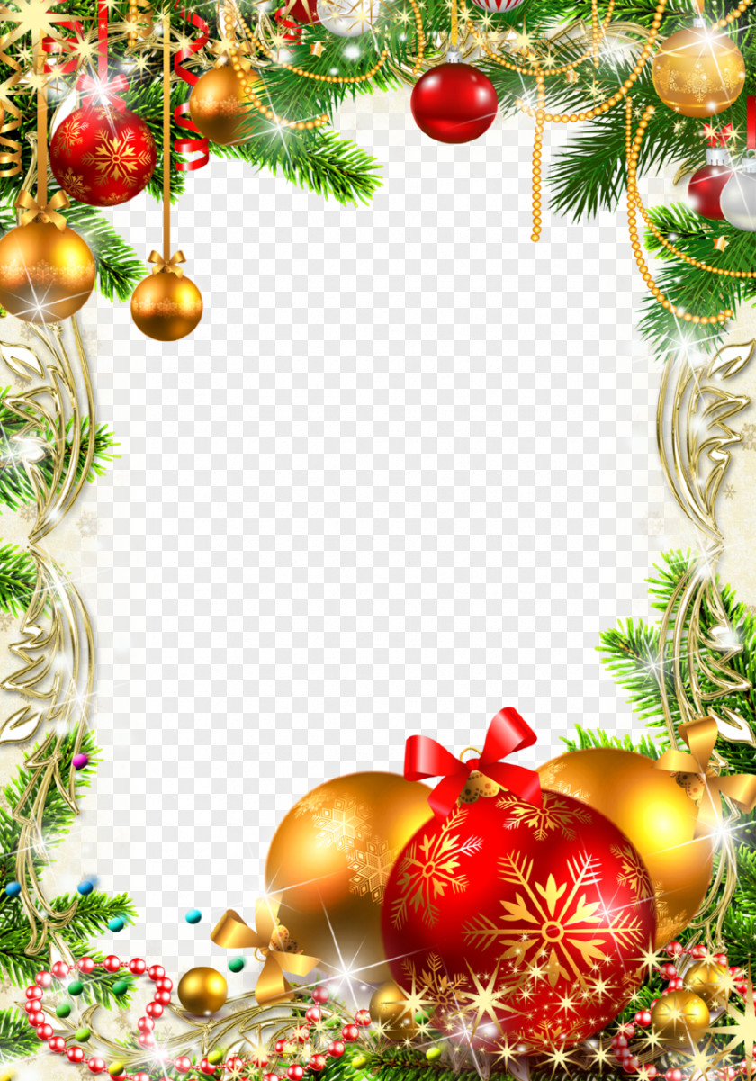 Christmas Decoration Picture Frame Clip Art PNG