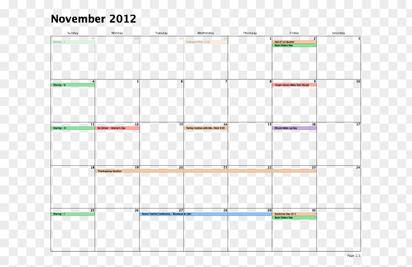 November Calendar Paper Line Point Angle Diagram PNG