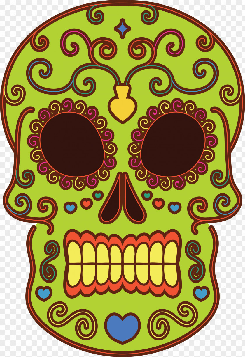 Day Of The Dead Día De Muertos Skull PNG