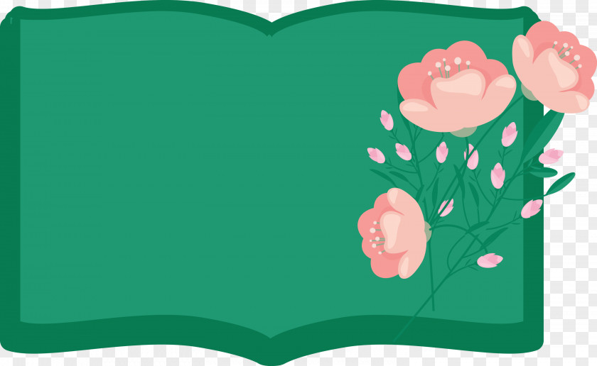 Flower Book Frame Flower Frame Book Frame PNG