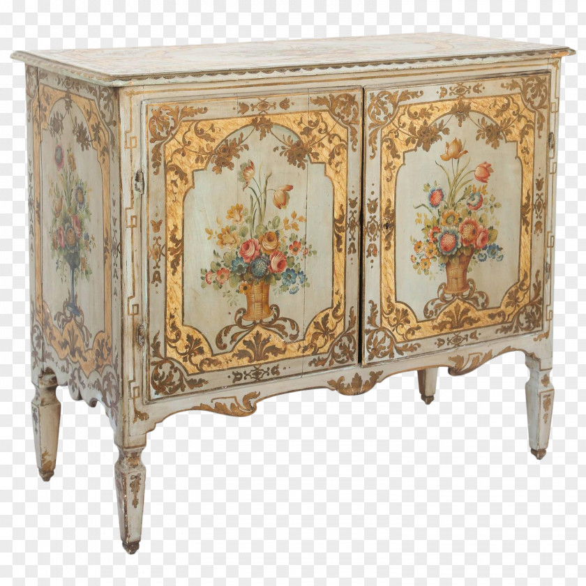 Graphic Exquisite Hand-painted Painting Buffets & Sideboards Bedside Tables Drawer Cupboard PNG