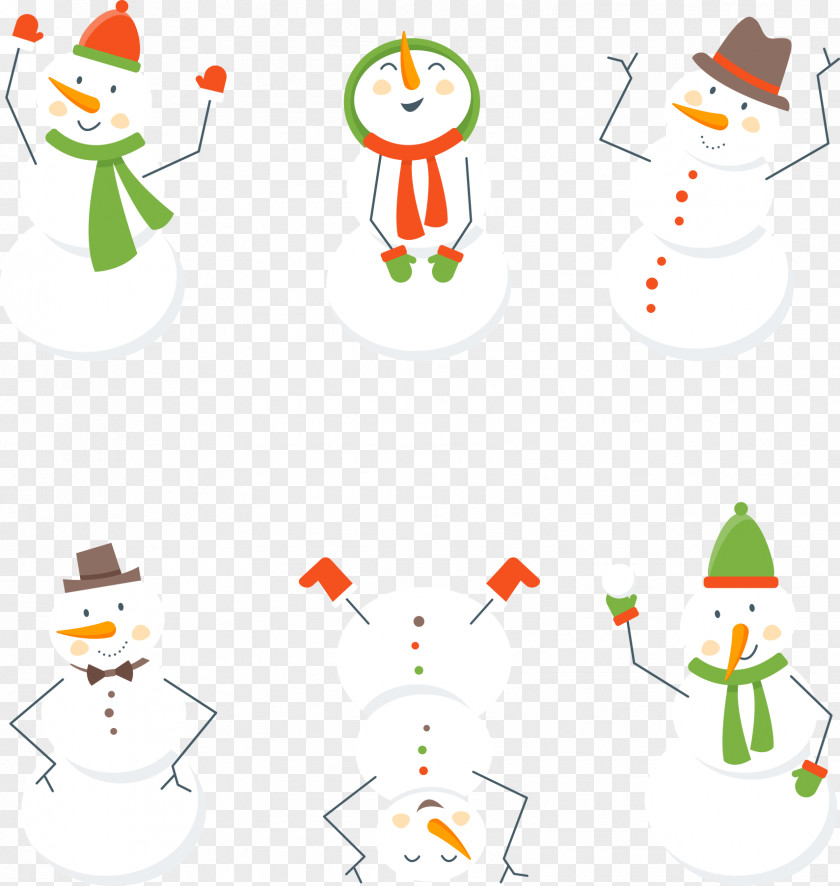 Inverted Christmas Snowman Tree Clip Art PNG