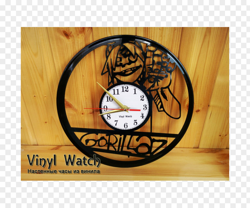 Phonograph Record Clock Gorillaz Vinyl Group Music PNG record group Music, Gorilaz clipart PNG