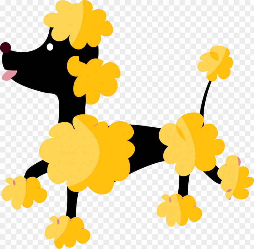 Vector Painted Dog Toy Poodle Puppy Clip Art PNG
