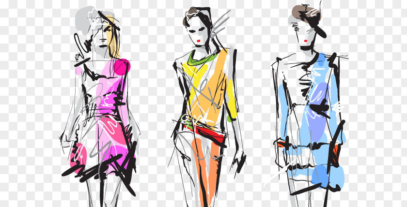 Fashion Runway Show Illustration Week Model PNG