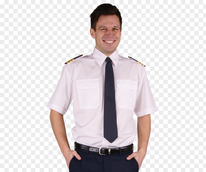 Pilot Uniform Dress Shirt T-shirt Pants Sleeve PNG