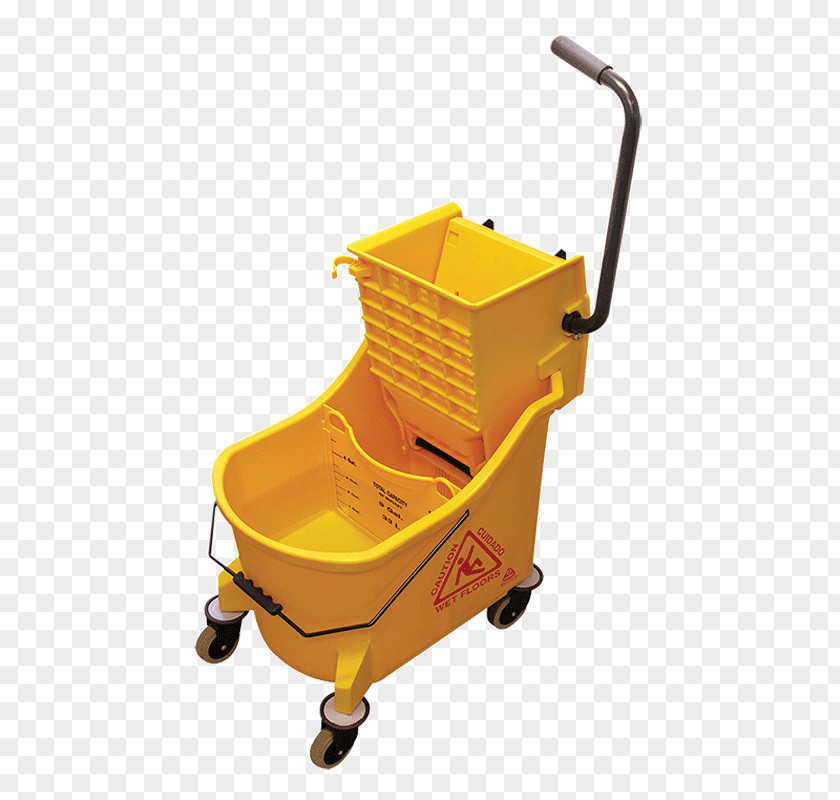 Colored Plastic Buckets And Pails Mop Bucket Cart Wringer Vileda PNG