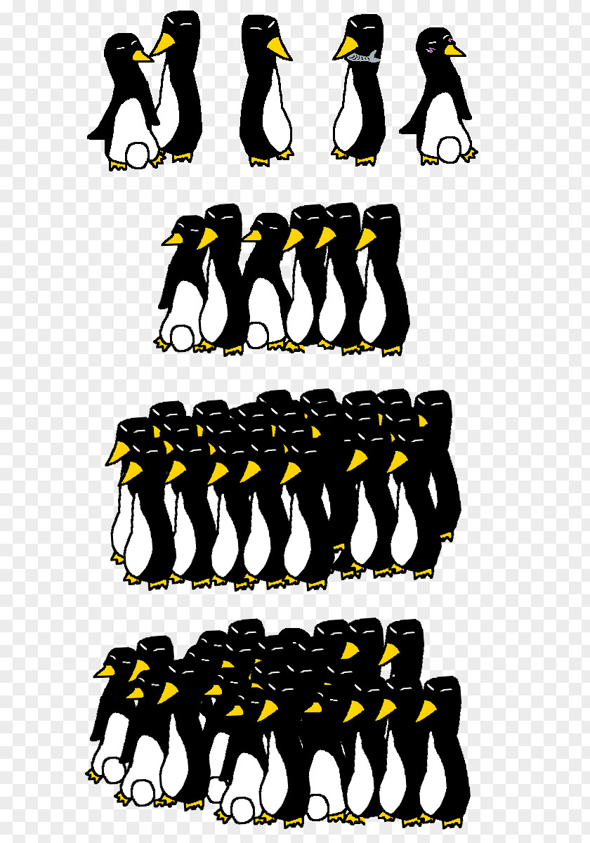Penguin King Beak Animated Cartoon Font PNG