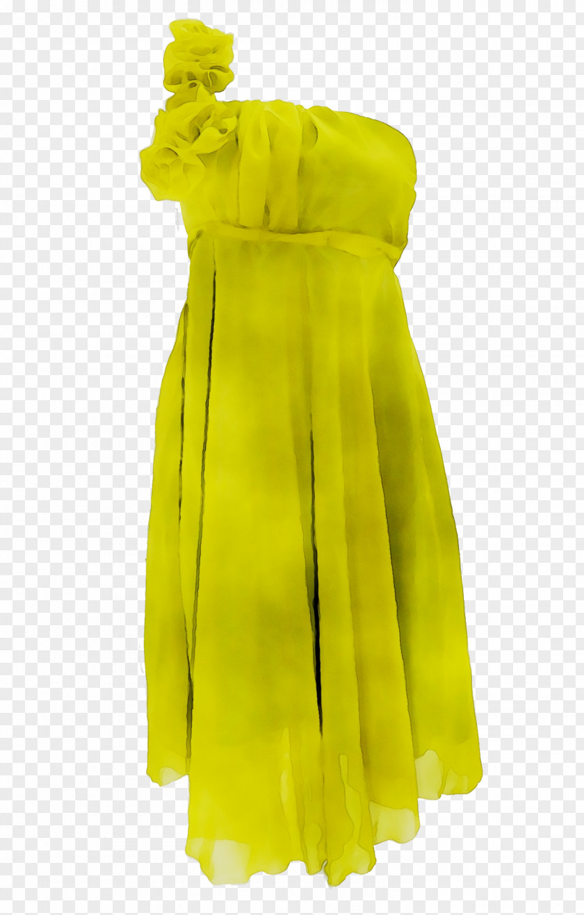 Cocktail Dress Yellow PNG