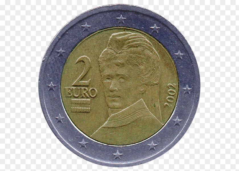 Coin 2 Euro Austrian Coins Numismatics PNG