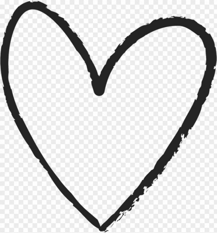 Hollow Heart Drawing Clip Art Image Doodle PNG