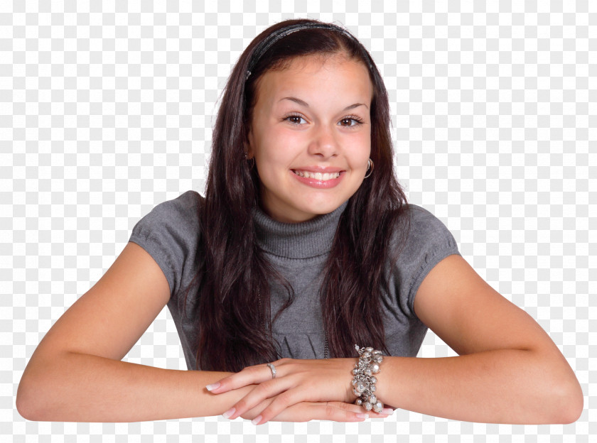Young Attractive Woman Sitting At The Desk Table Cotton University PNG