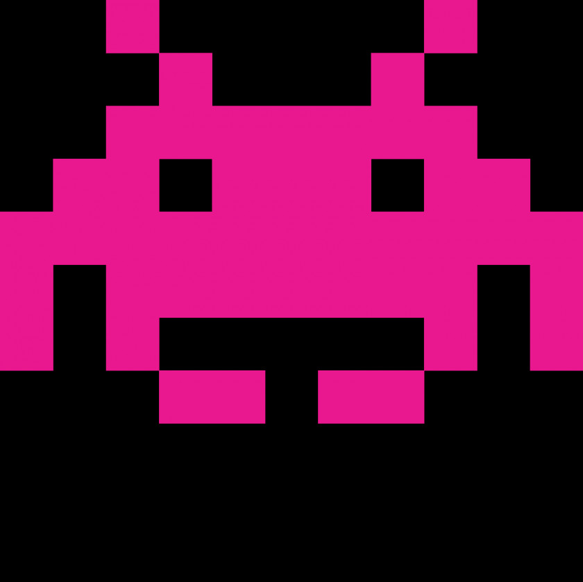 8 BIT Space Invaders Breakout Video Game Clip Art PNG