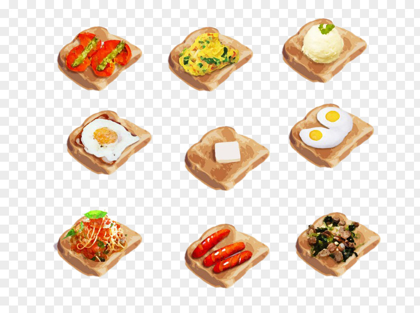 Breakfast Toast Food Pixiv Watercolor Painting Illustration PNG