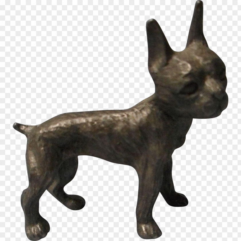 Boston Terrier Dog Breed Sculpture Metal Snout PNG