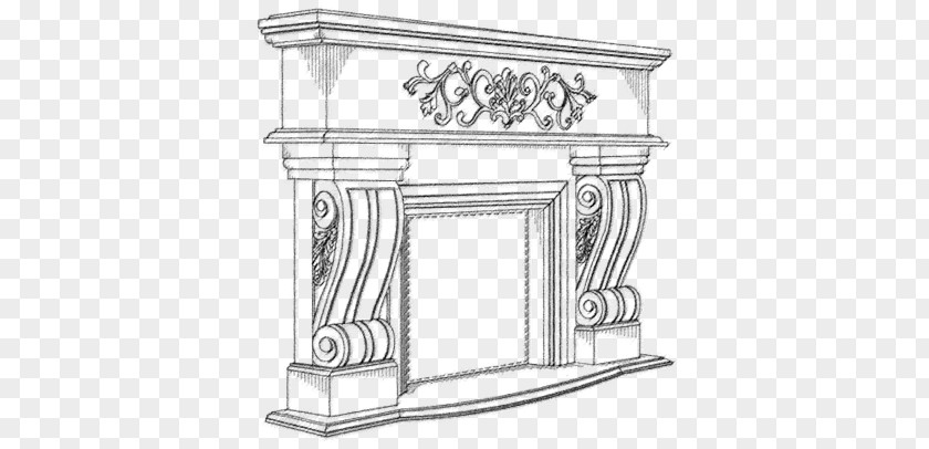 Chimney Drawing Perspective Fireplace PNG