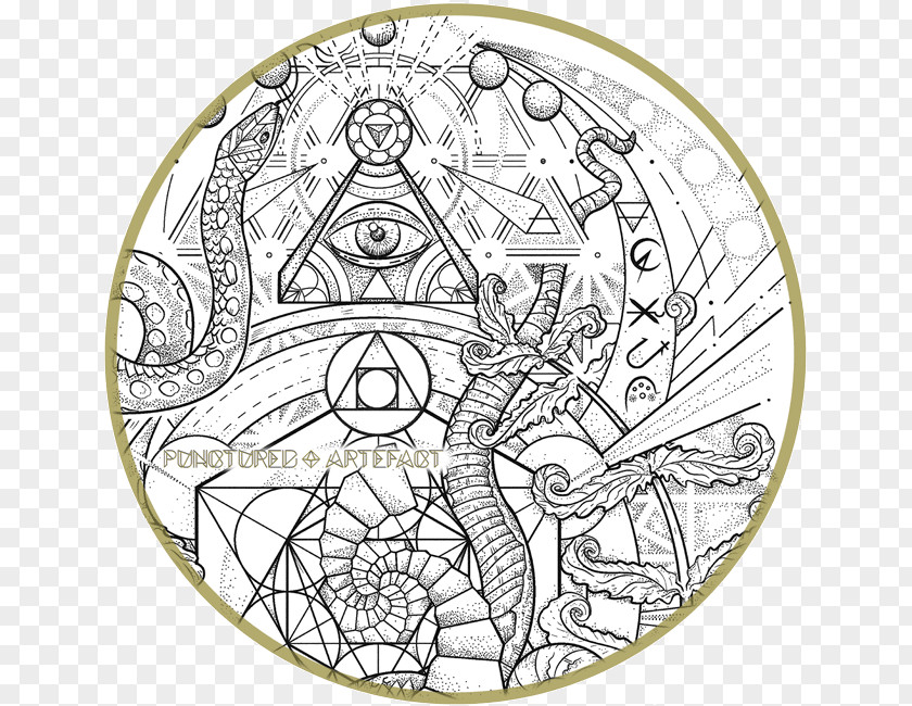 Ink Element Metatron Visual Arts Sacred Geometry PNG