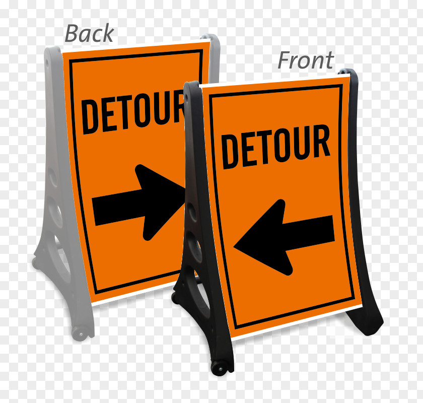Symbol Detour Traffic Sign Road PNG