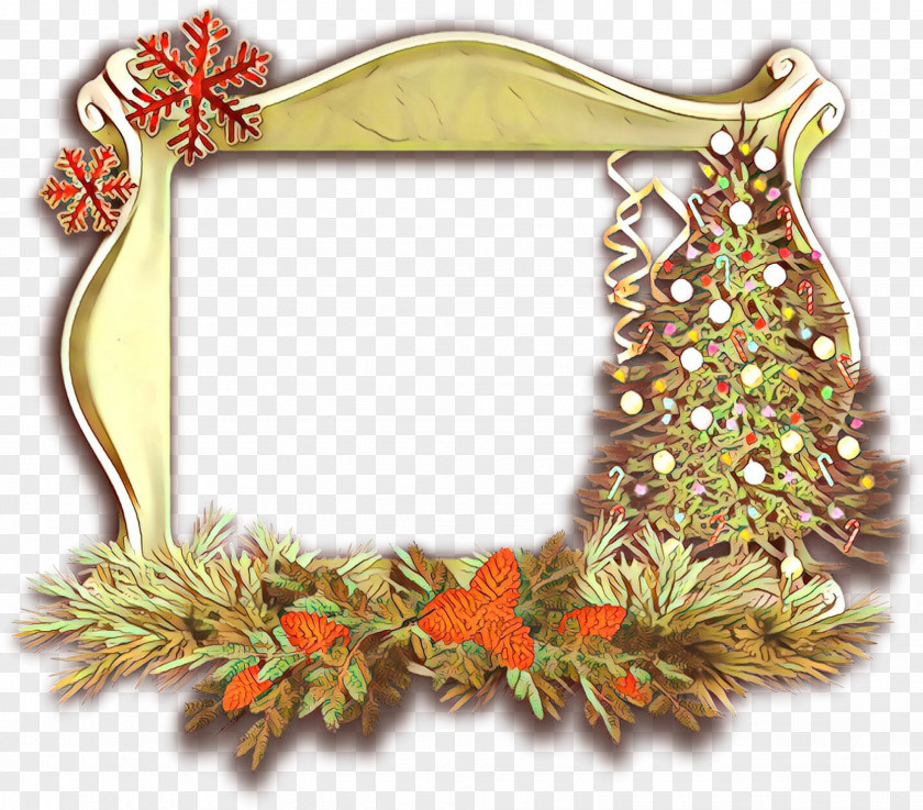 Fir Christmas Decoration Picture Frame PNG