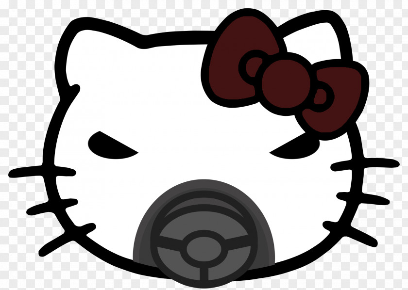 Gas Mask Hello Kitty Sanrio Logo Character Clip Art PNG