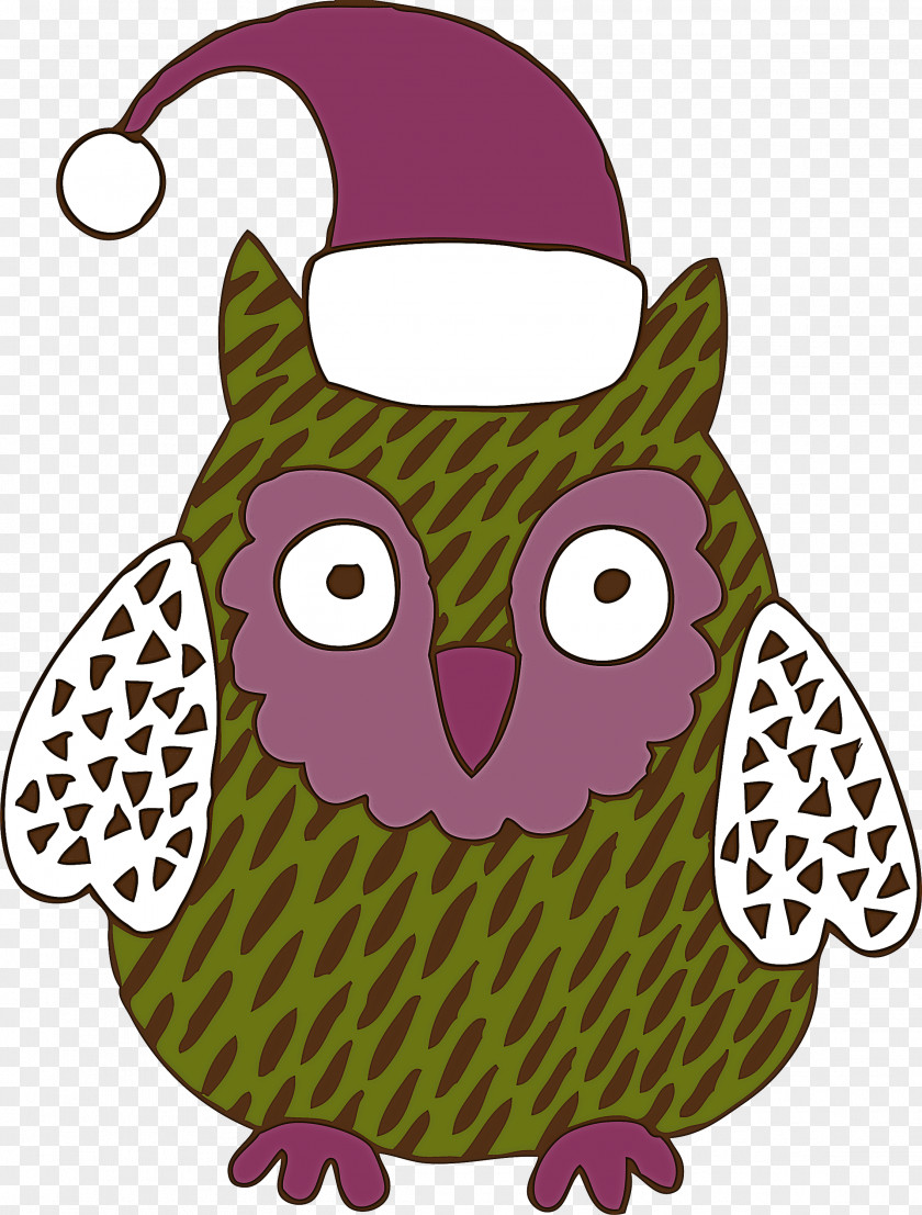 Owl Bird Of Prey Purple Pink Cartoon PNG