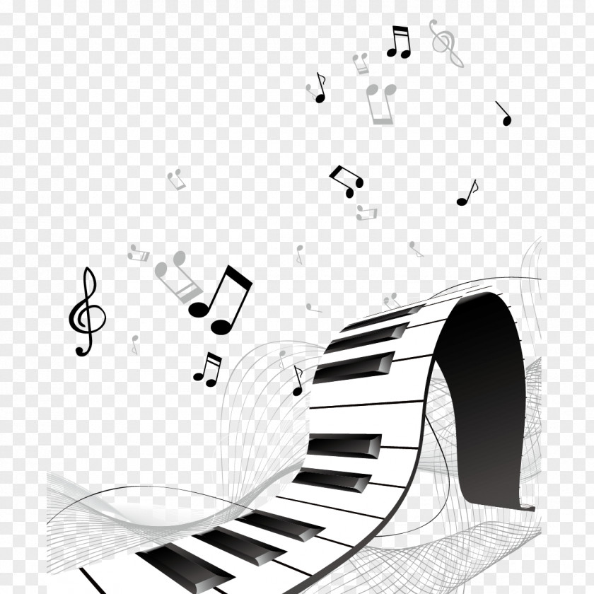 Piano And Notes Musical Instrument Flute Keyboard PNG