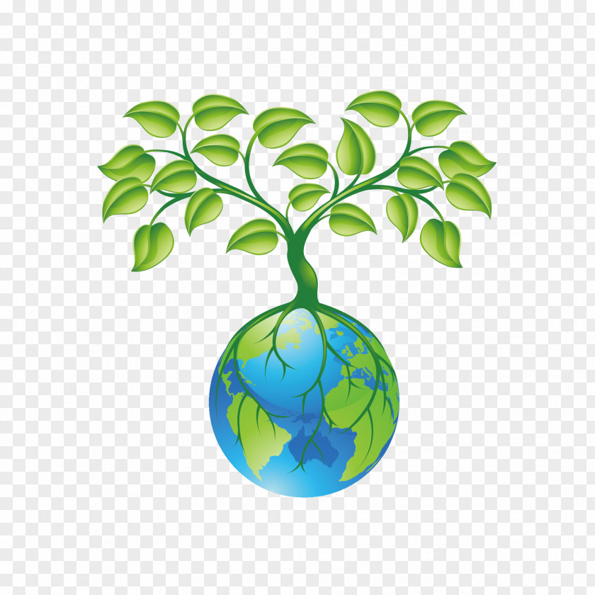 Vector Earth And Plants Root Plant Tree Clip Art PNG