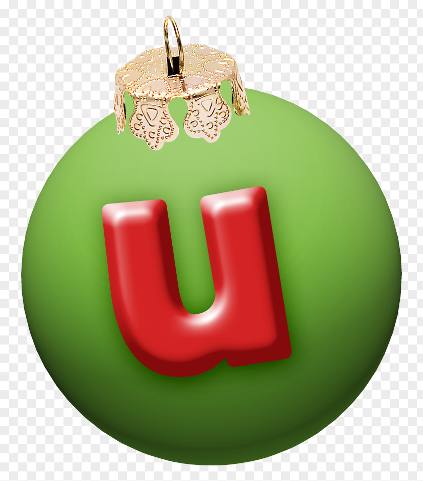 U Alphabet Christmas Clip Art PNG