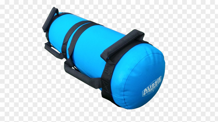 Aqua-blue Plastic Tile Exercise Bag Aussie Strength PNG