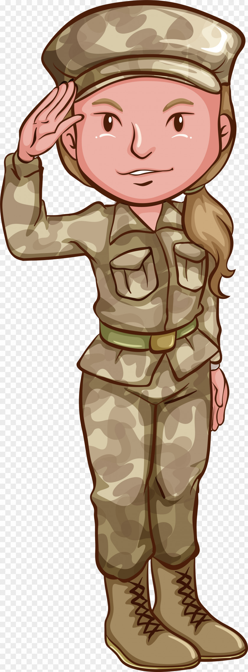 Army Green Cartoon Female Soldier Military Royalty-free Clip Art PNG