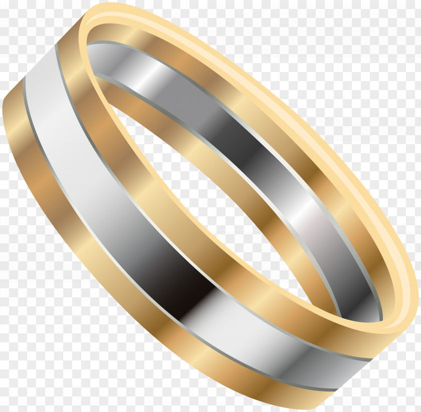 Gold Silver Wedding Ring Clip Art Image PNG
