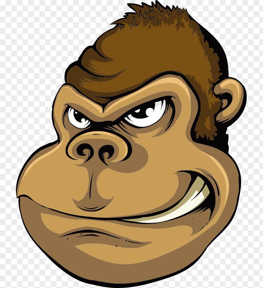 Vector Illustration Monkey Angry Drawing Cartoon PNG