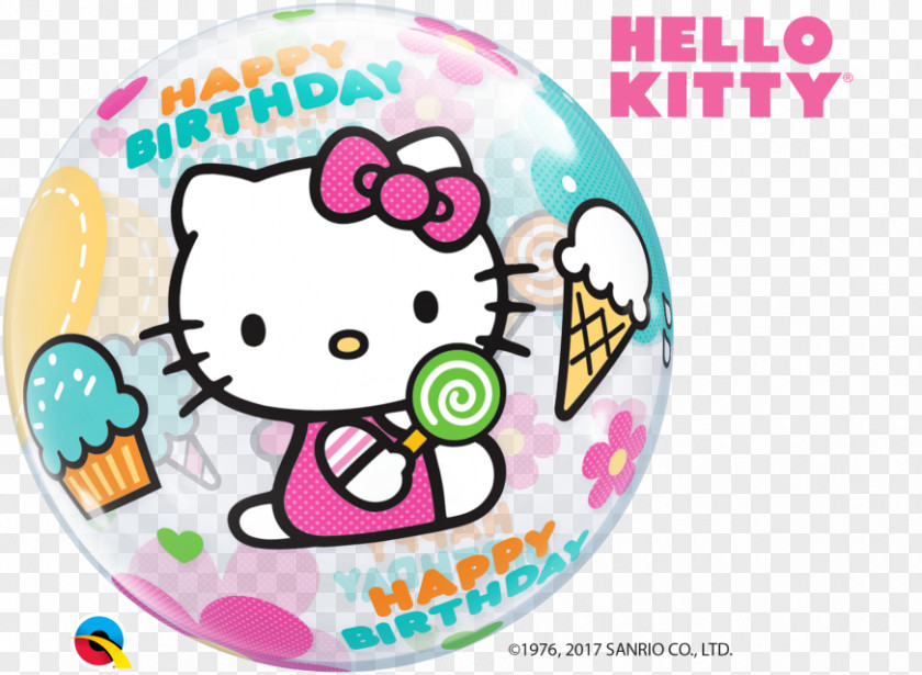 Balloon Hello Kitty Birthday Greeting & Note Cards Party PNG