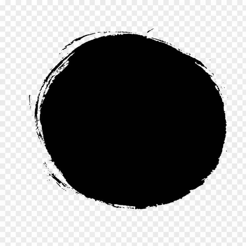 Chinese Style Black Circle PNG