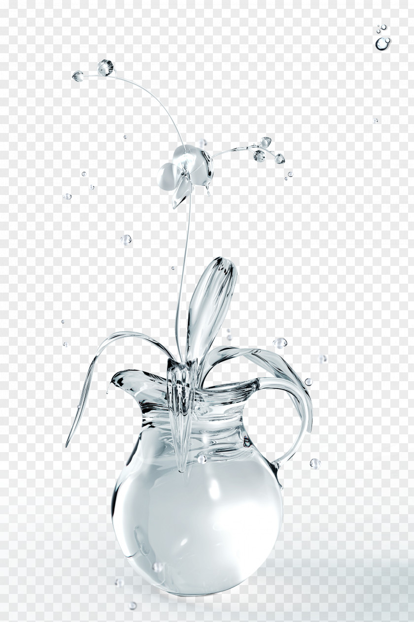 Creative Glass Vase Transparency And Translucency Flower PNG