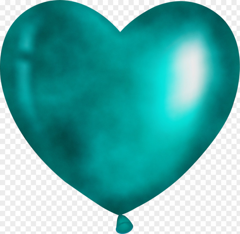 Green Balloon Heart Turquoise Microsoft Azure PNG