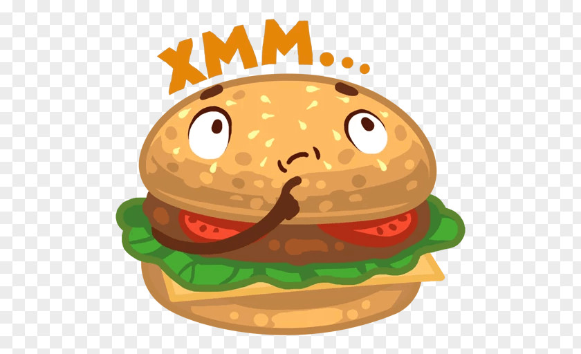 Yummy Sticker Telegram Cheeseburger VK Hamburger PNG