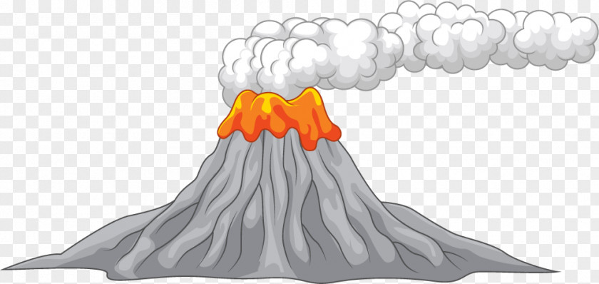 Live Volcano Cartoon Material Mount Pelxe9e Drawing PNG