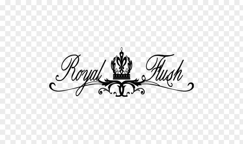Royal Flush Sticker Brand Text Logo Clip Art PNG